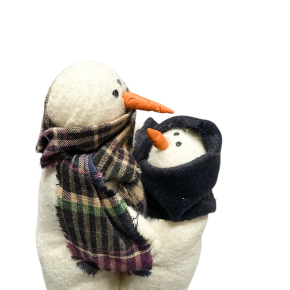 Vintage Snowman Couple Handmade - Picture 2 of 9